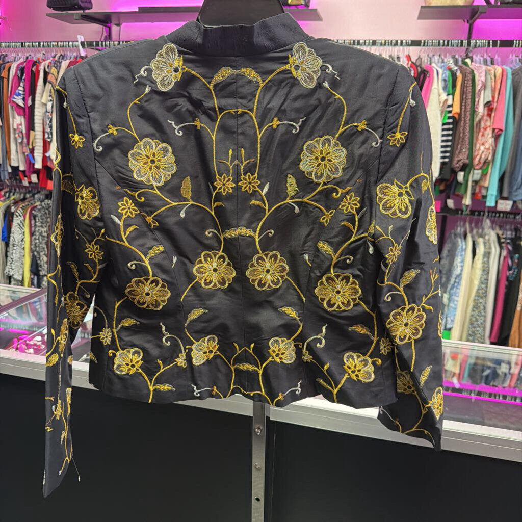 MD Embroidered Crop Asian Inspo Blazer