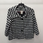PL 3/4 BF Wide Collar Houndstooth Jacket