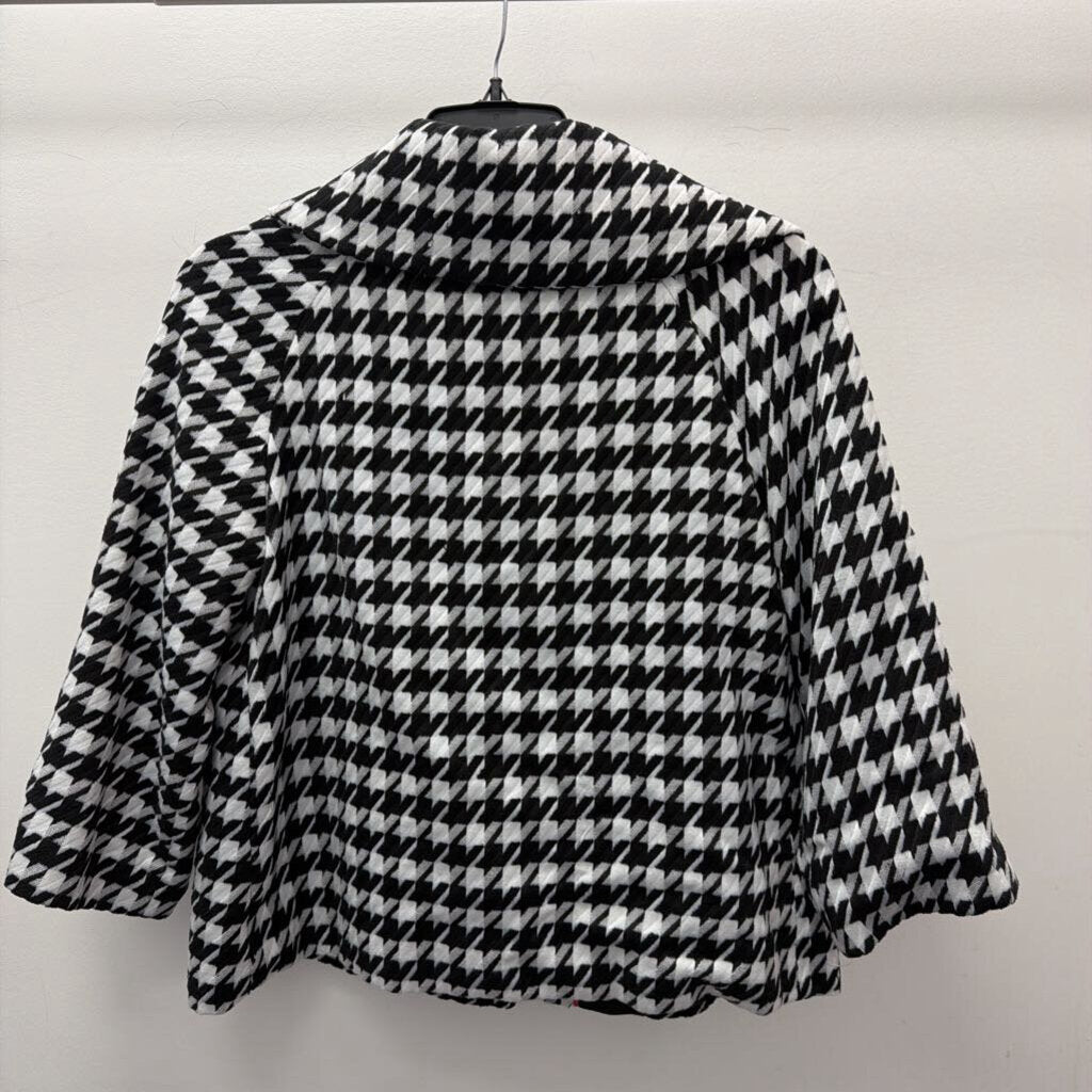 PL 3/4 BF Wide Collar Houndstooth Jacket