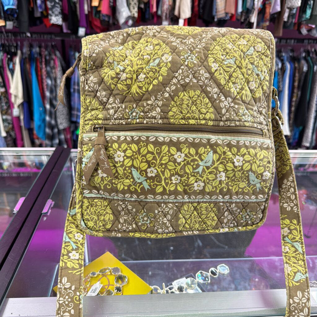 Vera Bradley Messenger Bag In Sittin' in a Tree Floral Birds