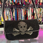 India Beaded Skull & Cross Bones Shoulder Bag