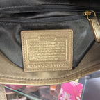Coach Ashley Metallic Leather Pleated Hippie Shoulder Bag F17605