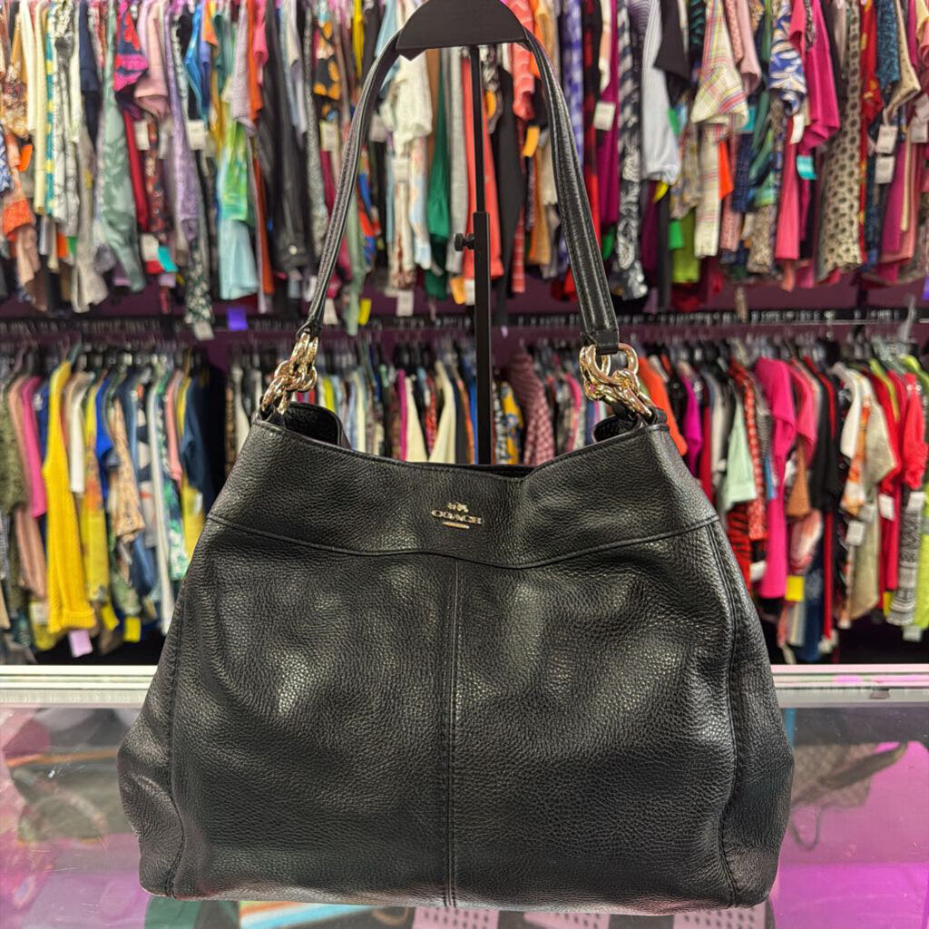 Coach Lexy Pebbled Leather Shoulder Bag