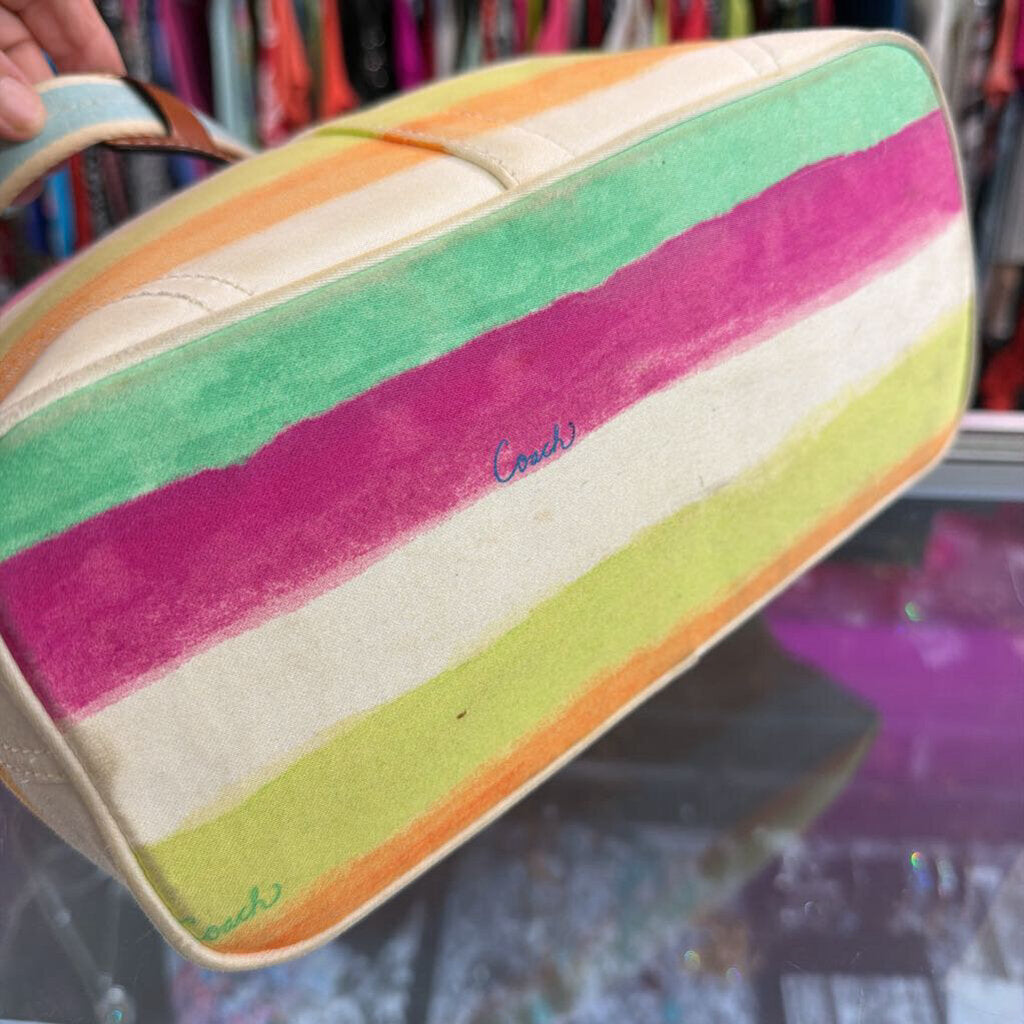 Coach Hampton Watercolor Stripe Hobo Shoulder Bag