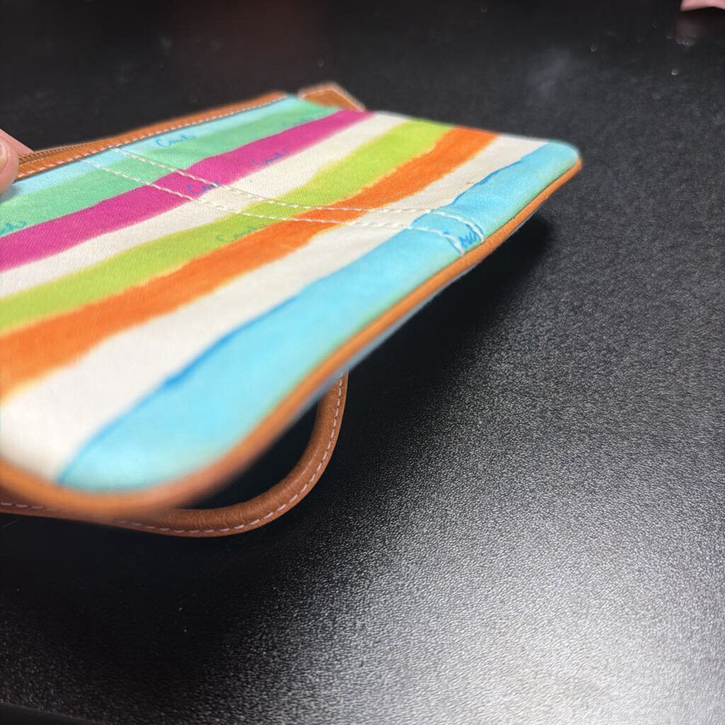 Coach Hampton Watercolor Stripe Wristlet