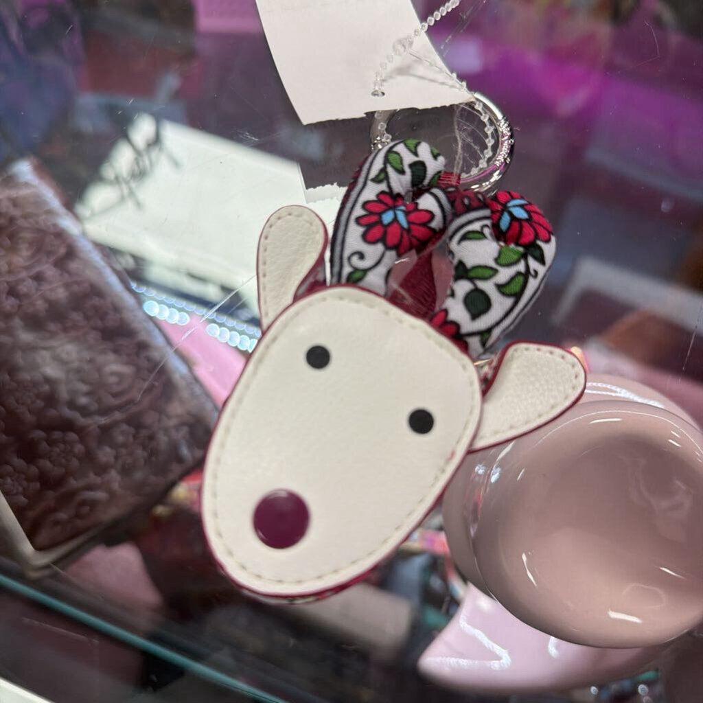 Vera Bradley Reindeer Charm In Bordeaux Bloom
