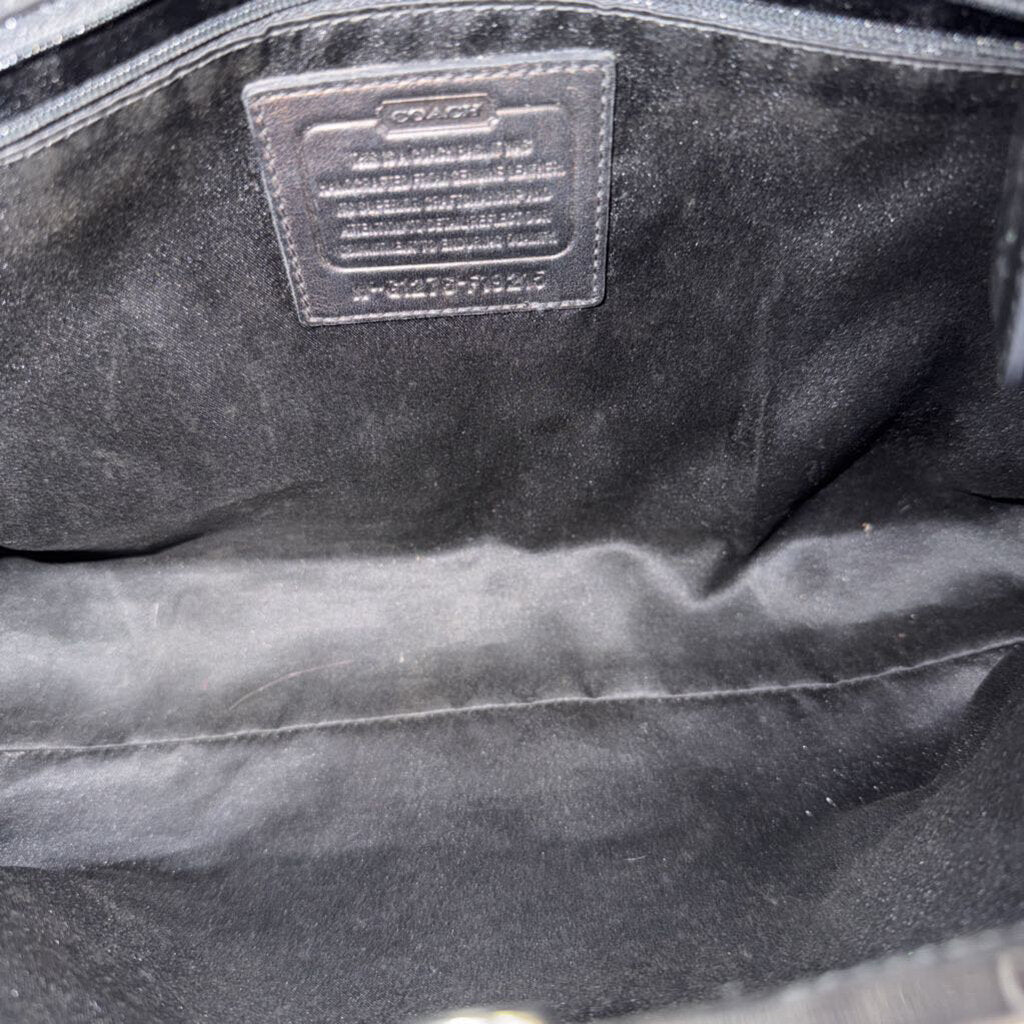 Coach Patent Leather Signature Kiss-Lock Shoulder Tote