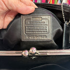 Coach Patent Leather Signature Kiss-Lock Shoulder Tote