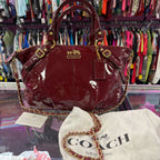 Coach Madison Sophia Patent Leather Satchel W/ Chain Strap