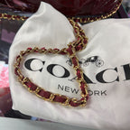 Coach Madison Sophia Patent Leather Satchel W/ Chain Strap