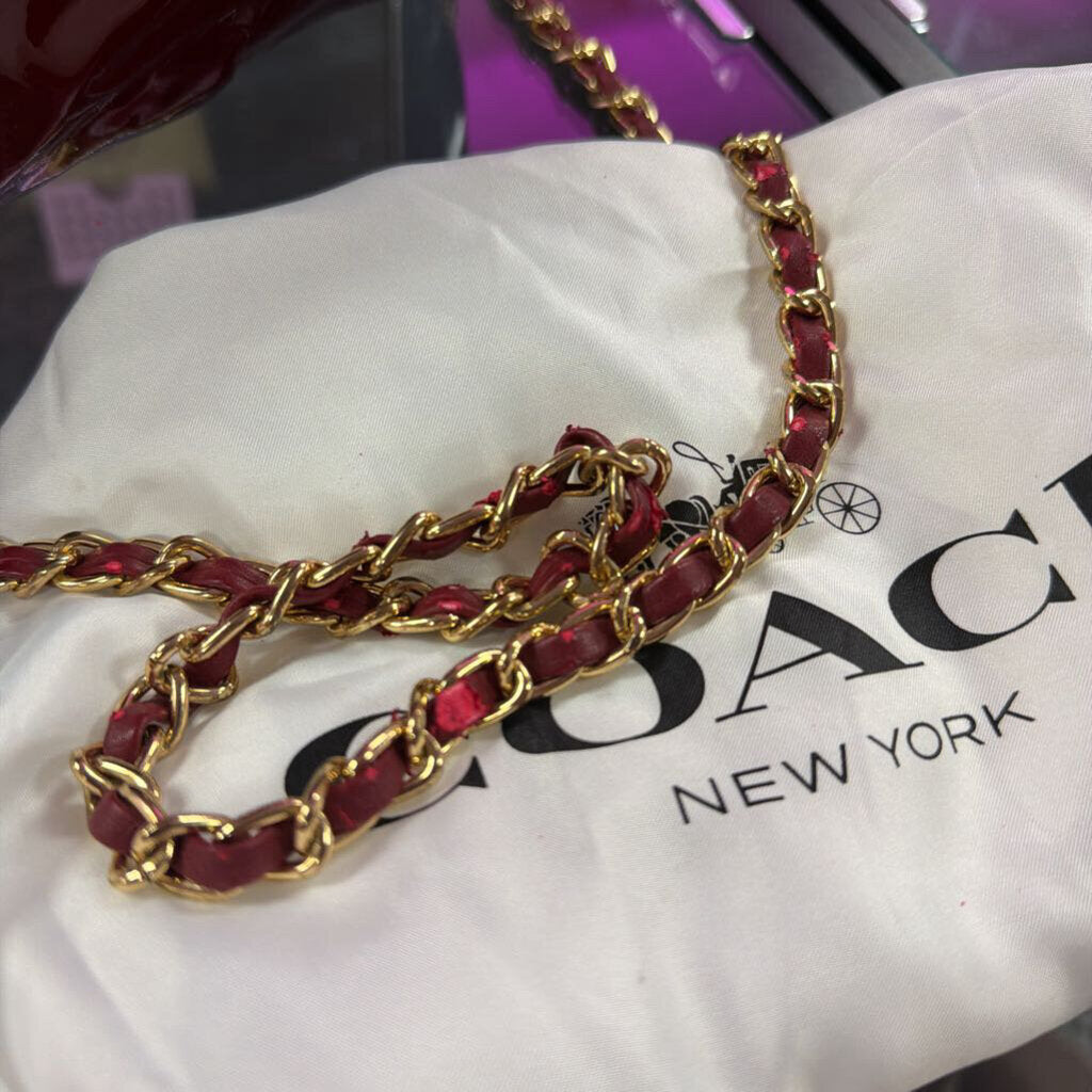 Coach Madison Sophia Patent Leather Satchel W/ Chain Strap