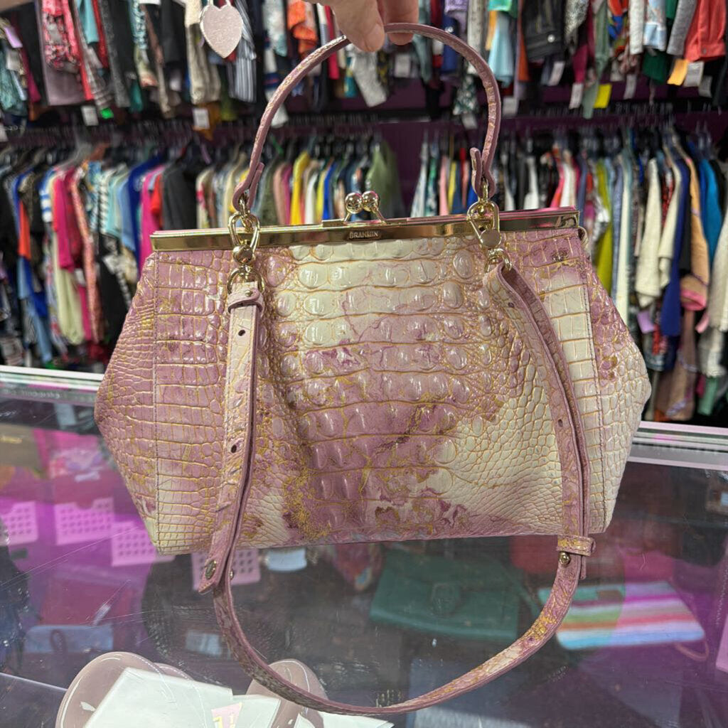 Brahmin Juliette Kiss-Lock Satchel Ombre Melbourne