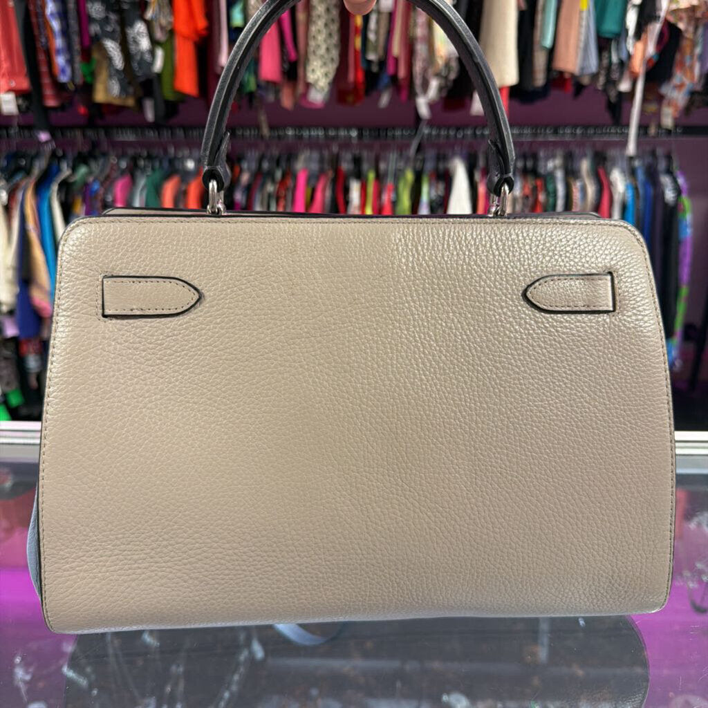 Coach Lane Carryall Leather Handbag Top Handle Turnlock