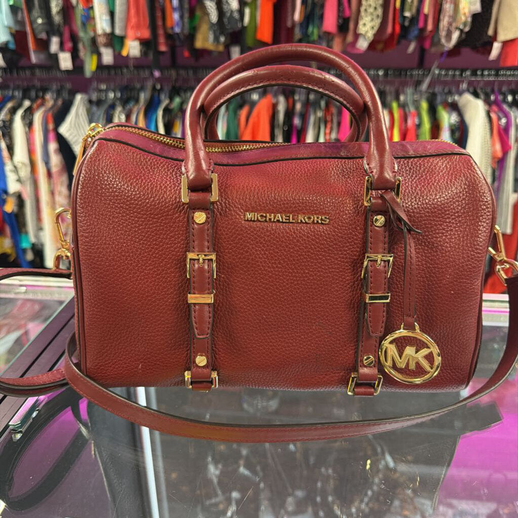 Michael Kors Bedford Pebbled Leather Duffle Satchel
