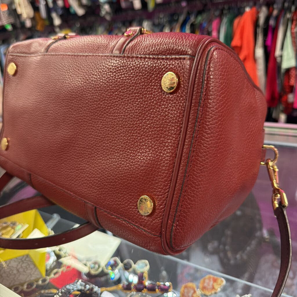 Michael Kors Bedford Pebbled Leather Duffle Satchel