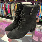 6 Botkier Giorgia Suede Lace Up Block Heel Bootie