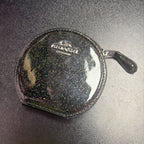Coach Round Coin Purse Glitter Shimmer