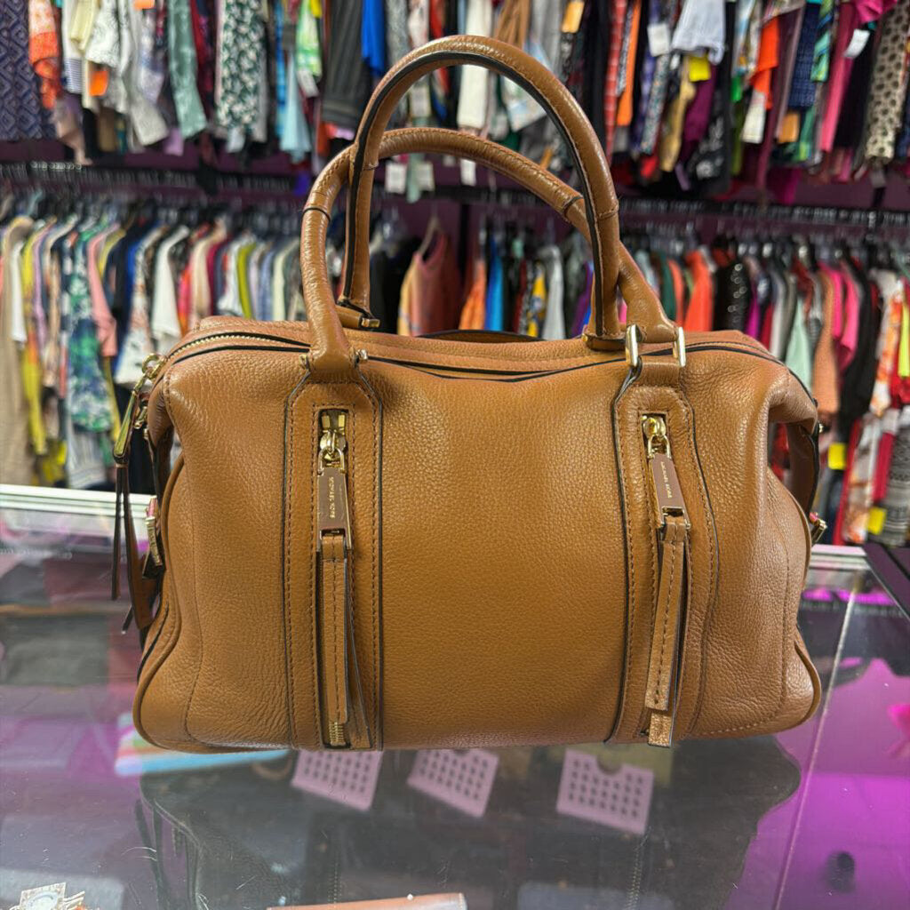 Michael Kors Julia Satchel Dual Vertical Front Zipper Detail No Strap