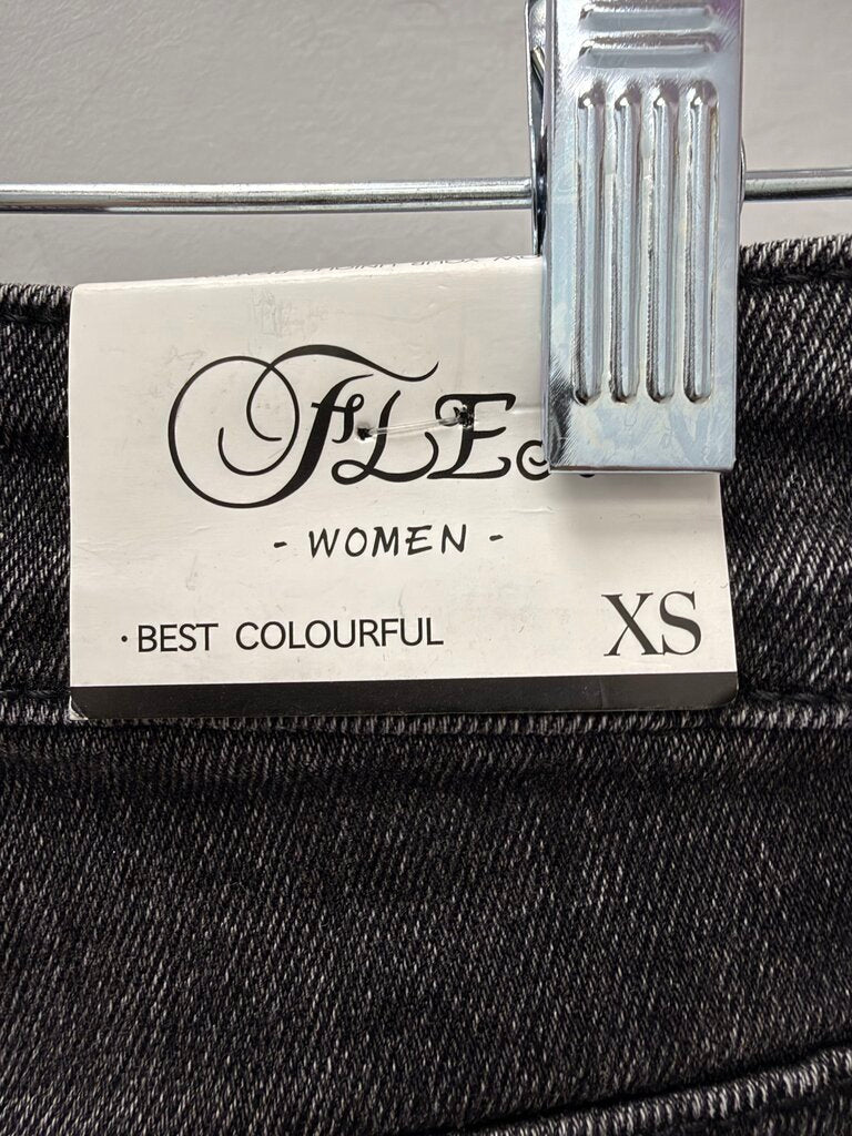 XS NWT Bedazzled Denim Skinny Grey Denim