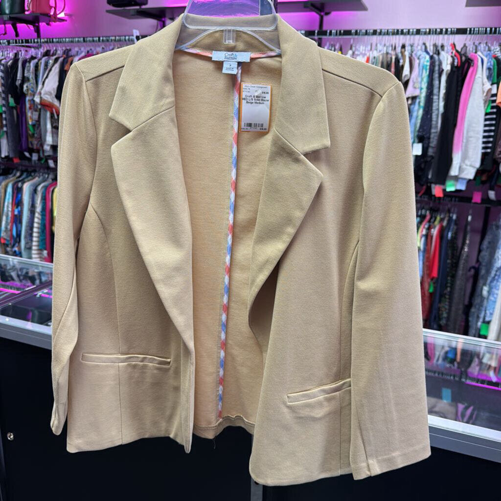 MED L/S Solid Blazer