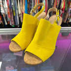 8 BCBG Peep-Toe Slingback Cork Heel