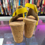 8 BCBG Peep-Toe Slingback Cork Heel