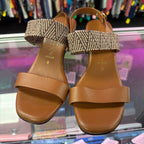8 Italian Shoemaker Braided Chevron Patterned Sandal