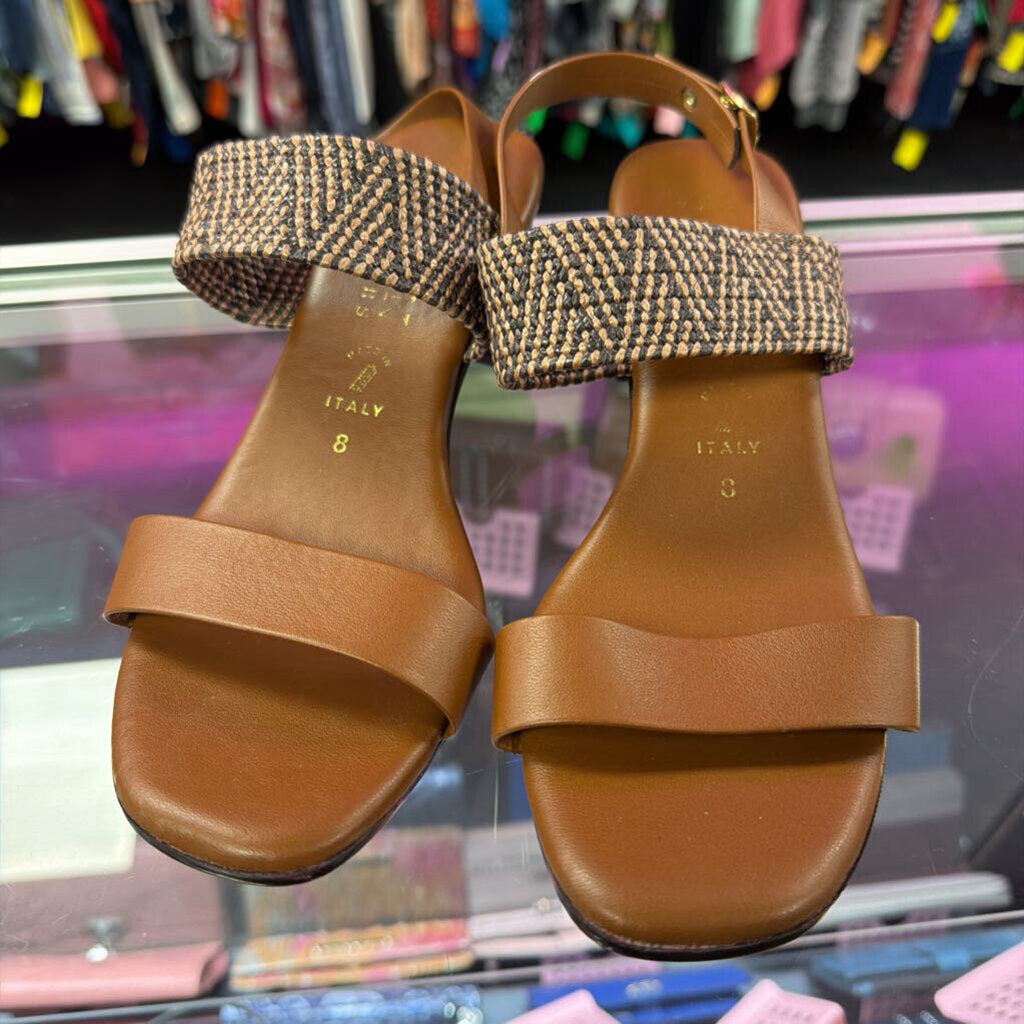 8 Italian Shoemaker Braided Chevron Patterned Sandal
