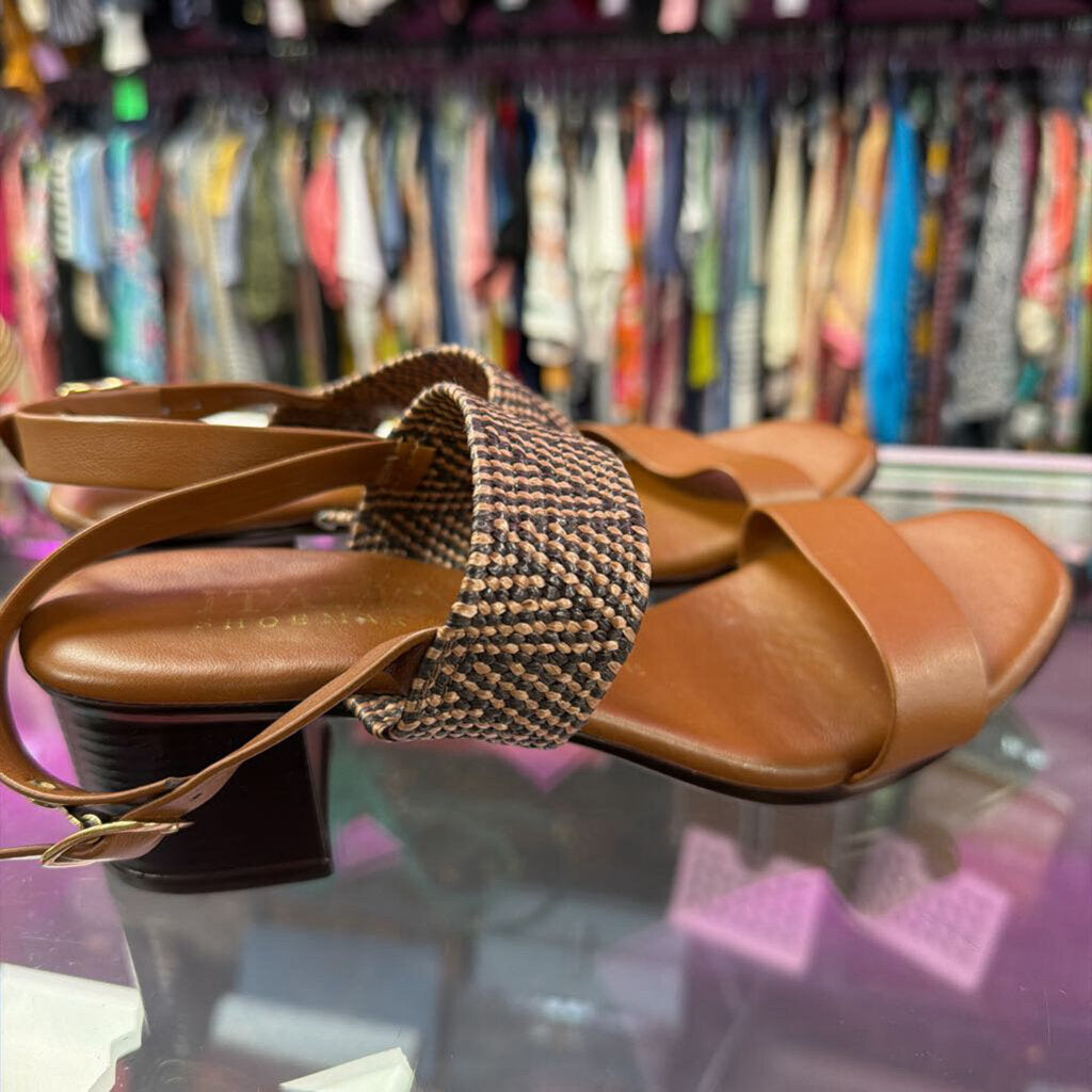8 Italian Shoemaker Braided Chevron Patterned Sandal