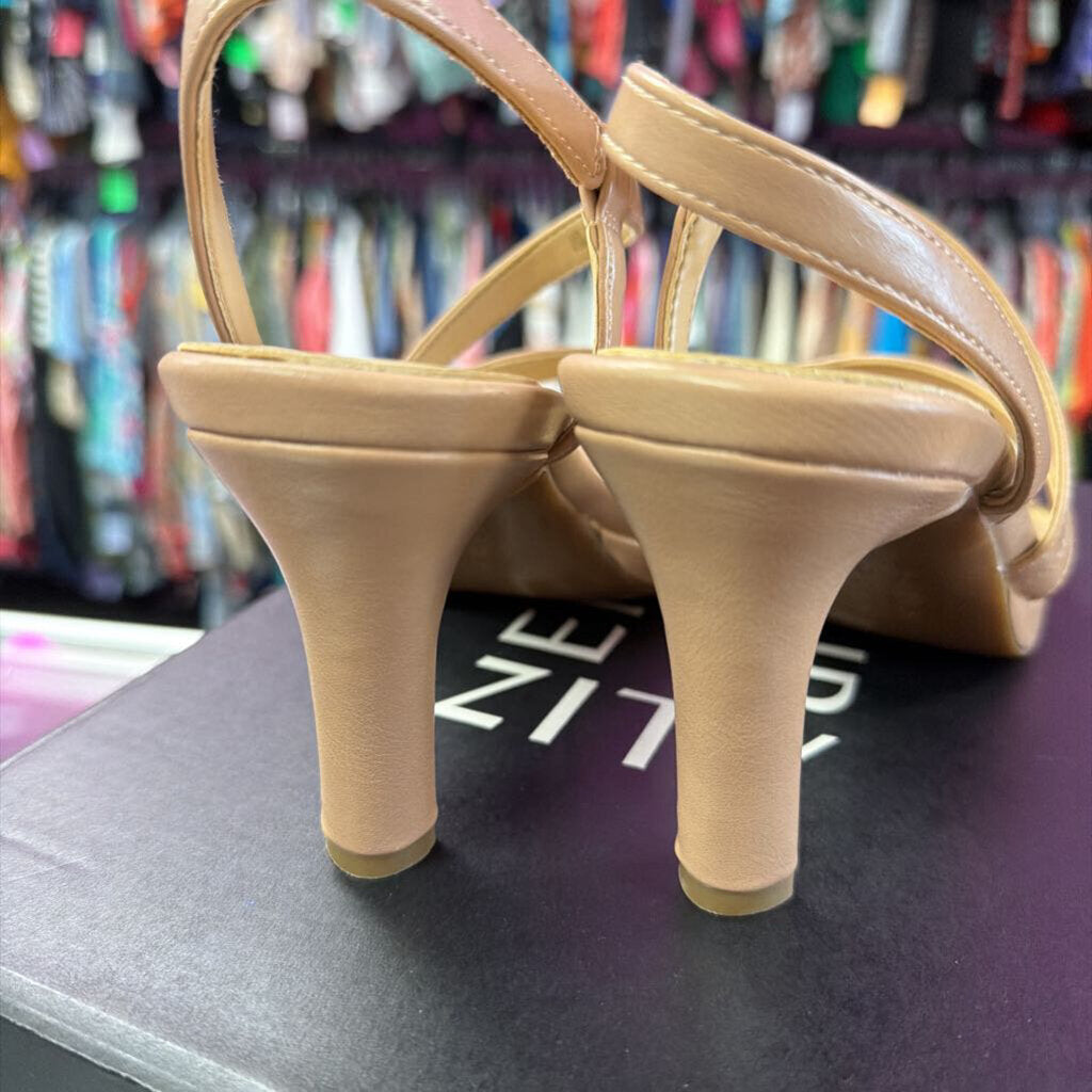 6.5 Naturalizer Brenta Nude Strappy Dress Heeled Sandal