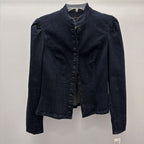 MED L/S B/F Pleated Denim Jacket