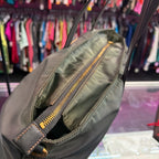 Prada Tessuto Nylon Leather Trim Tote