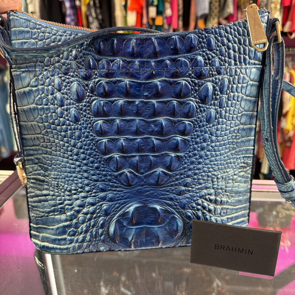 Brahmin Katie Crossbody Croco-Embossed Melbourne leather