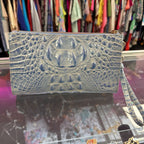 Brahmin Daisy Wristlet Croco-Embossed Melbourne leather