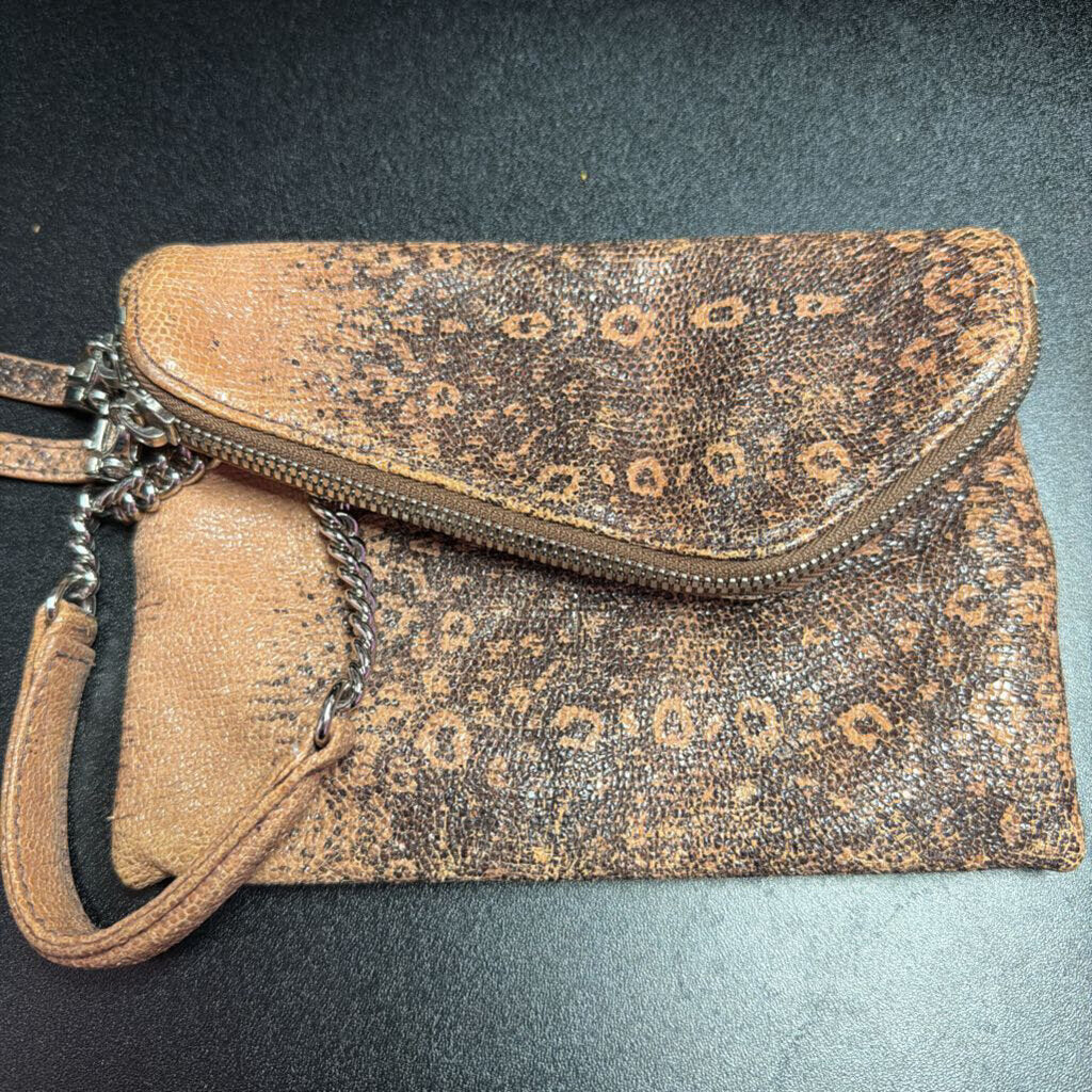 Henri Bendel Reptile Textured Envelope Wristlet