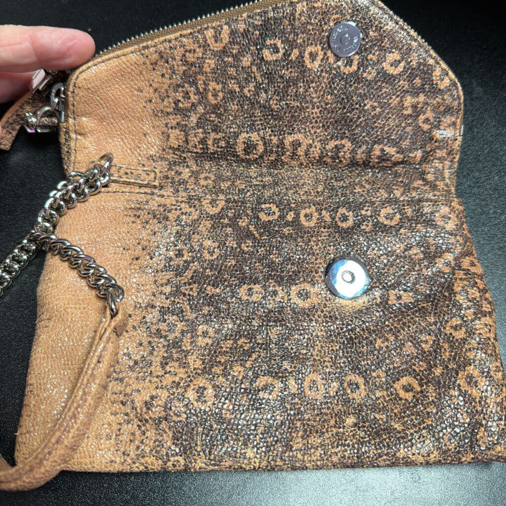Henri Bendel Reptile Textured Envelope Wristlet