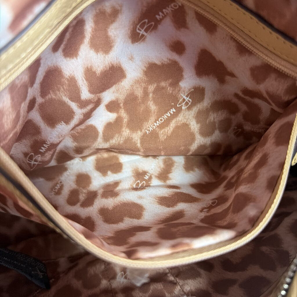 B Makowsky Soft Leather Shoulder Hobo Bag