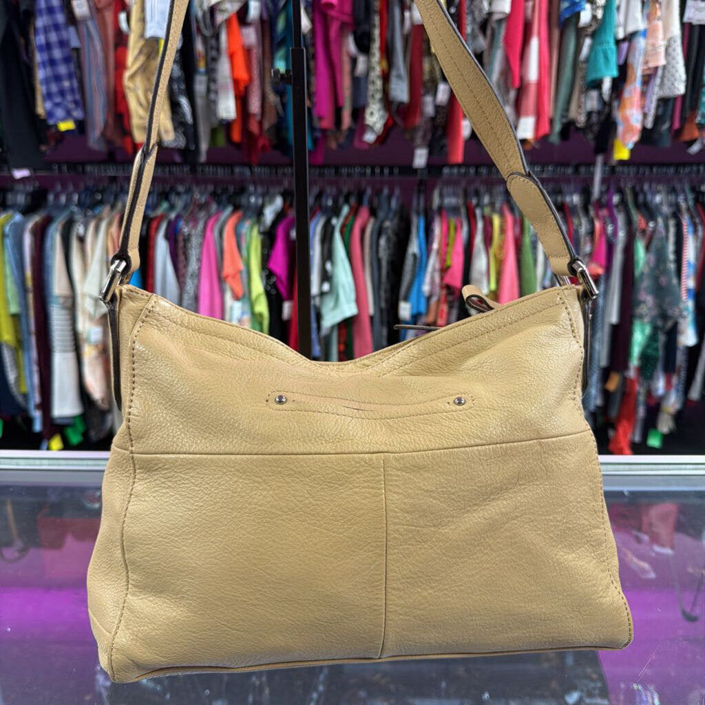 B Makowsky Soft Leather Shoulder Hobo Bag