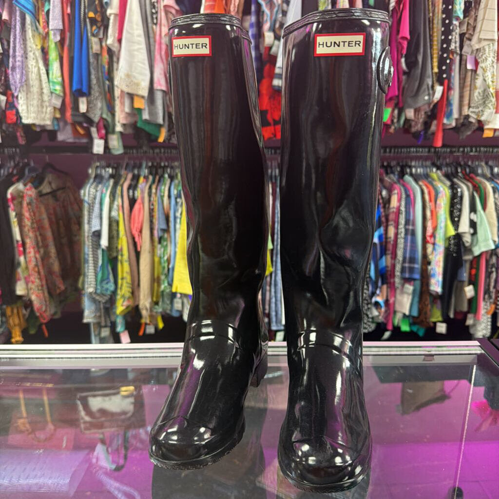 8 Hunter Boots Tall Rubber Rain Boot