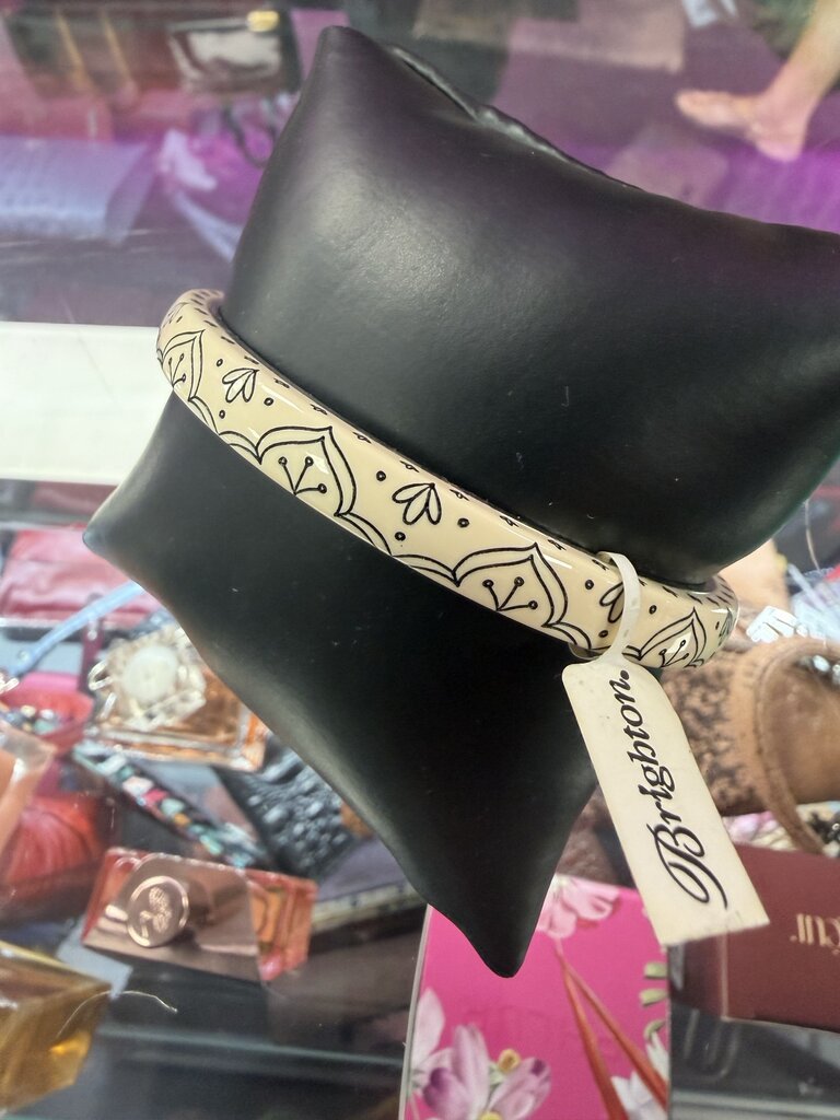 Brighton Casablanca Morocco Hand-painted Enamel Inlay Bangle Bracelet