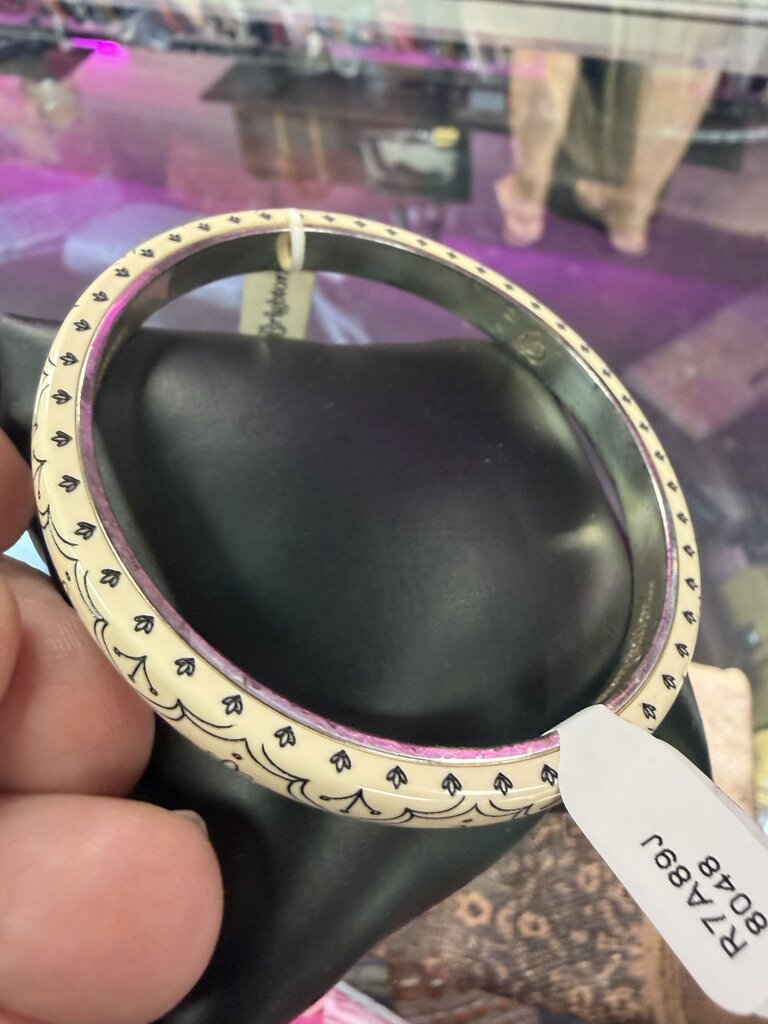 Brighton Casablanca Morocco Hand-painted Enamel Inlay Bangle Bracelet