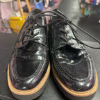 7M Franco Sarto Charles Oxford Patent Lace Up Loafer Chunky Sole