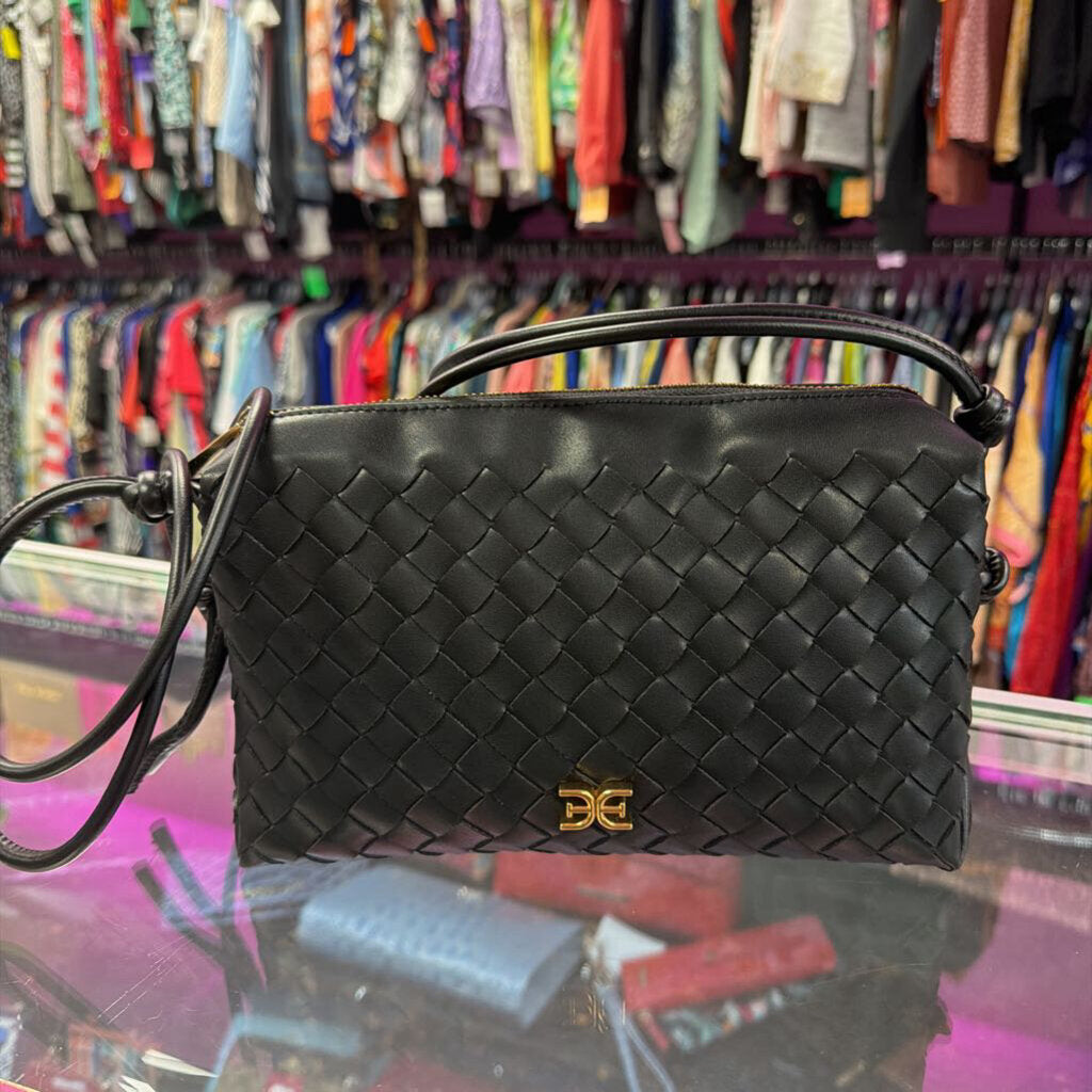 Sam Edelman Margo Woven Leather Crossbody Bag