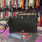Sam Edelman Margo Woven Leather Crossbody Bag