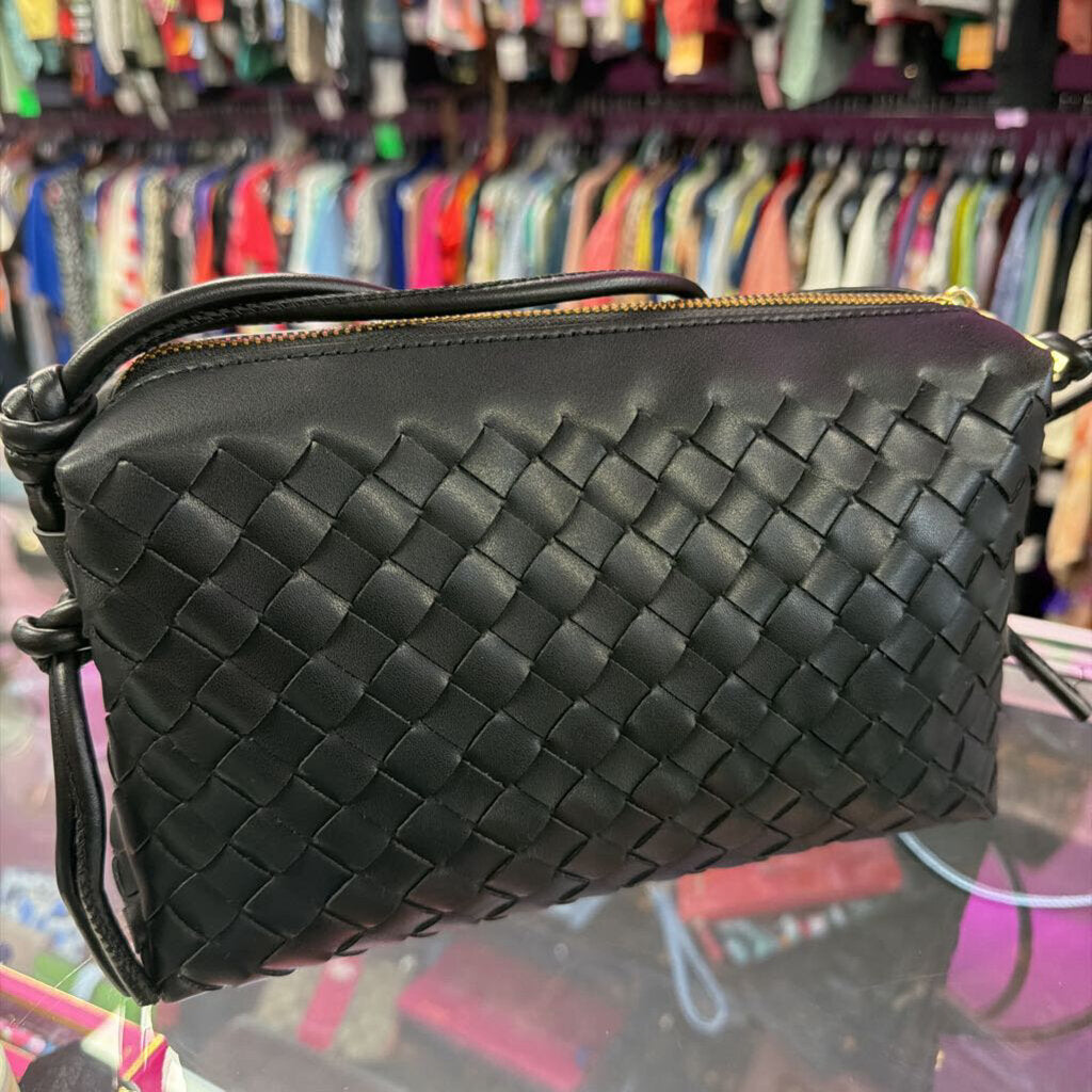 Sam Edelman Margo Woven Leather Crossbody Bag