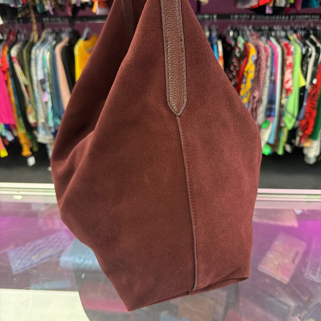 Antonio Melani Suede Slouchy Shoulder Hobo Bag