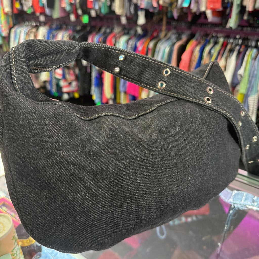 True Religion Denim Mini Logo Hobo Crossbody Shoulder Bag