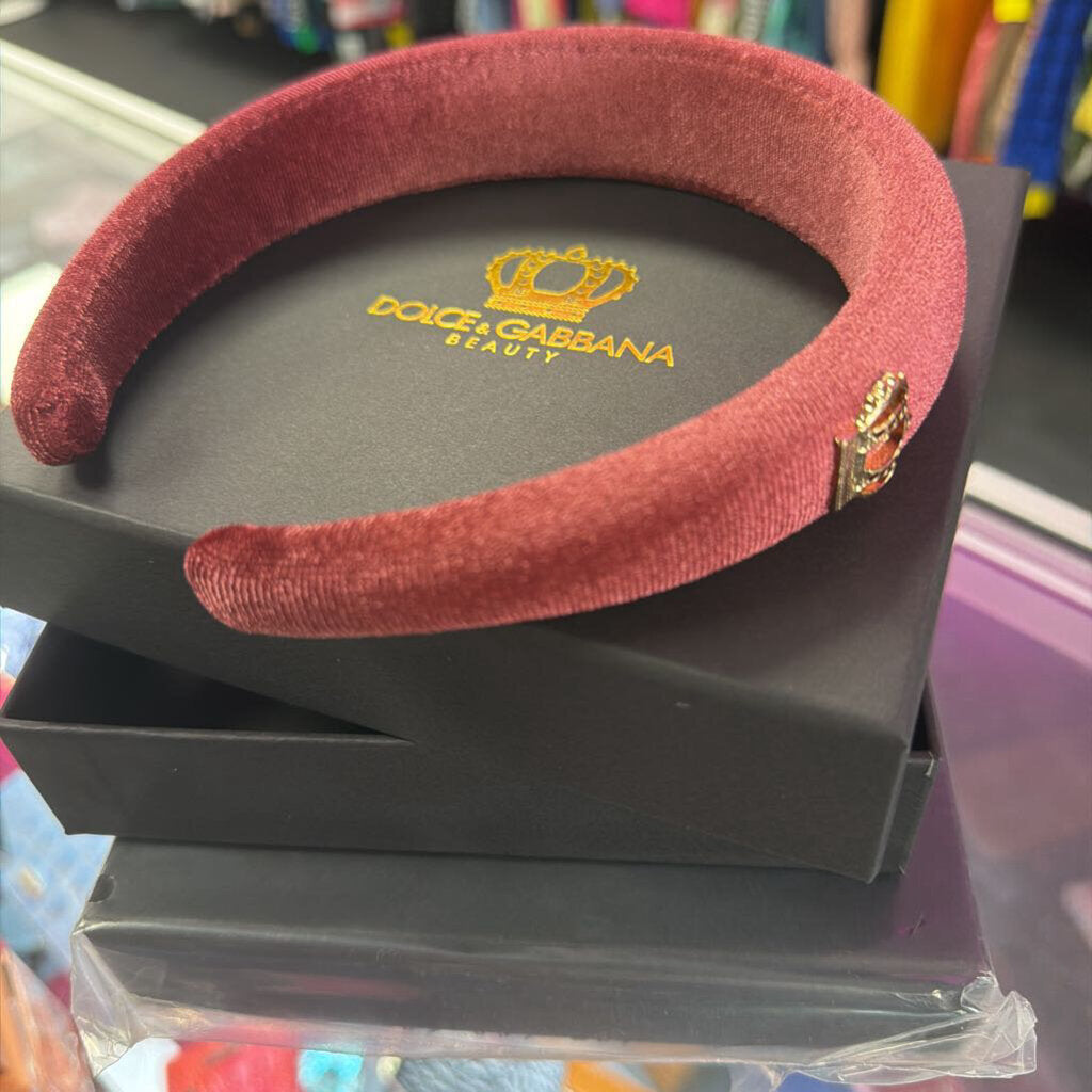 Dolce & Gabbana NIB Burgundy Headband