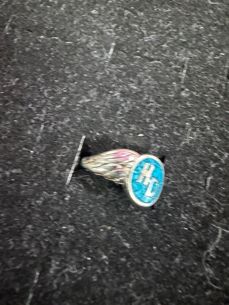 Harley Davidson Vintage Turquoise Ring Size 6.75 "Not 925"