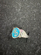 Harley Davidson Vintage Turquoise Ring Size 6.75 "Not 925"